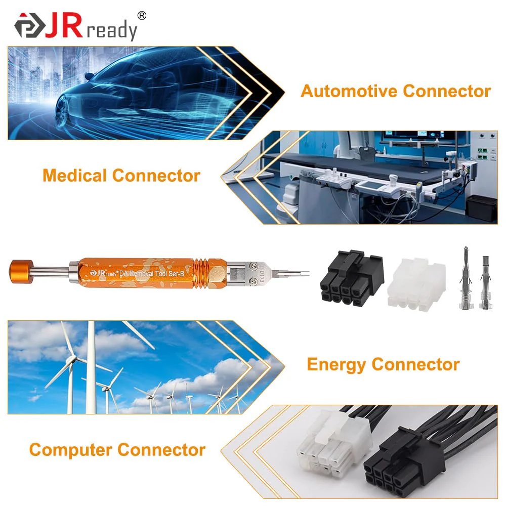 JRready DAP-D173 Mini-Fit Jr Extraction Tool(Equivalent to Molex 11-03-0044) Molex Pin Extractor Terminal Release Tool for Mini-Fit Jr.TM Series Terminals Built-in Plunger ATX Pin Removal Tool Pin Extractor Tool - Image 7