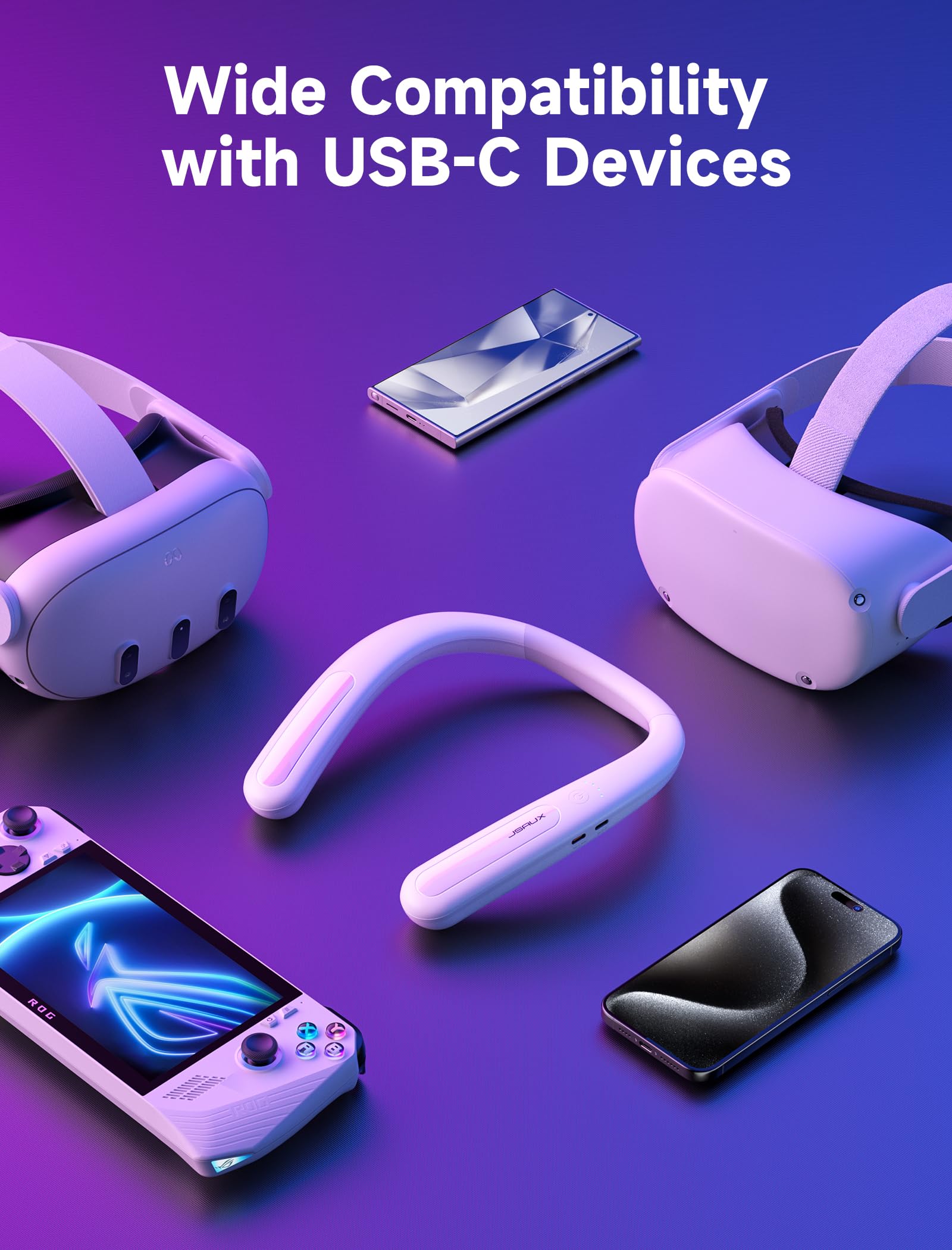 JSAUX Battery Pack for Meta Quest 3/2, 10000mAh PD Fast Charger Battery Pack (Extra 4-6 H Playtime), VR Extend Power Accessories, Compatible with Oculus Quest 3, Meta Quest 2, PSVR 2, Pico 4 and More White - Image 7