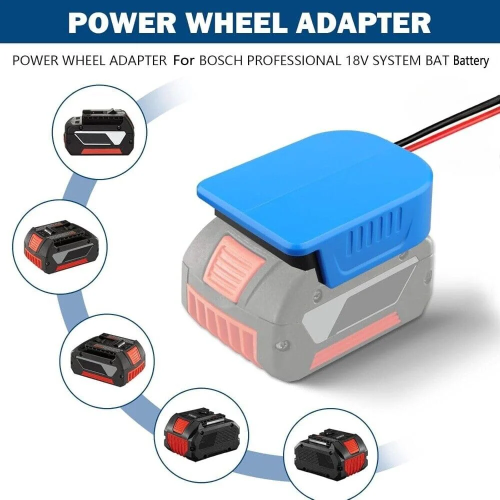 Jumper Cable Clamps Kit for Bosch 18V GBA Series Battery Jumper Starter Automotive Booster Cables 6Ft 12AWG Power Tool Line for Car Riding Mower Motorcycle - Image 2