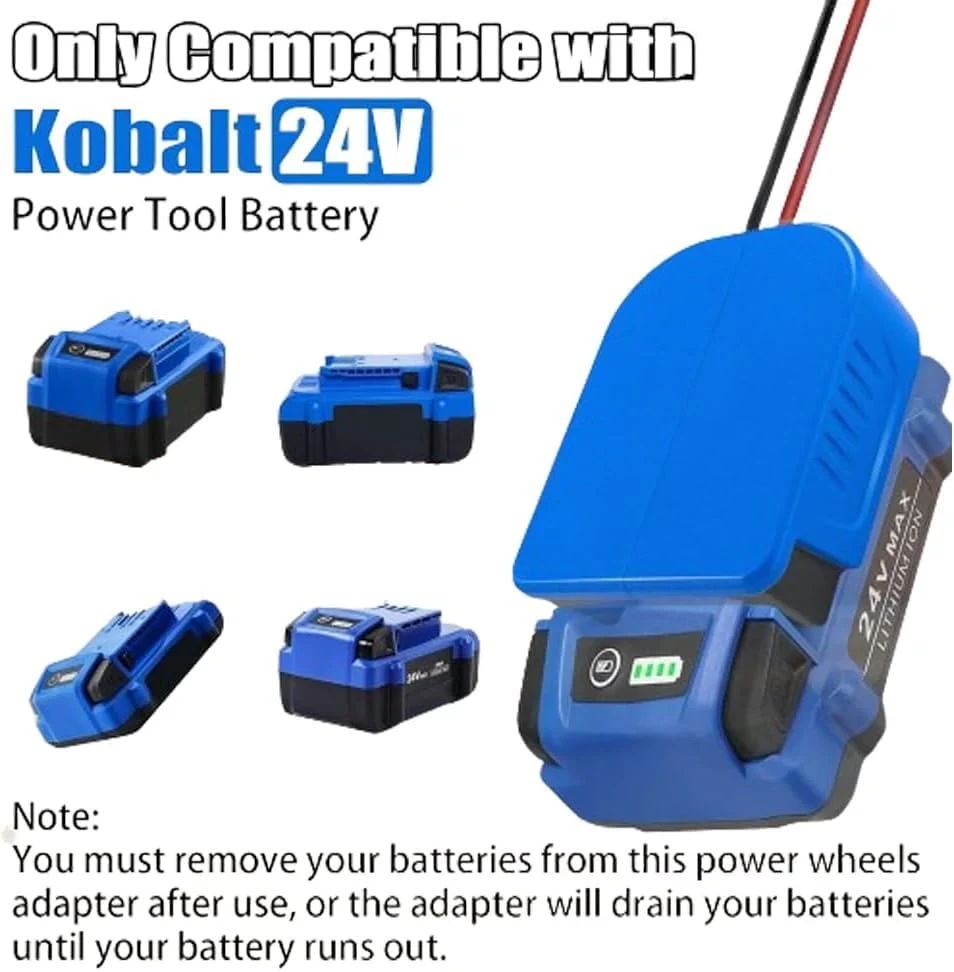 Jumper Cable Clamps Kit for Kobalt 24V Battery Jumper Starter Automotive Booster Cables 6Ft 12AWG Power Tool Line for Car Riding Mower Motorcycle - Image 2
