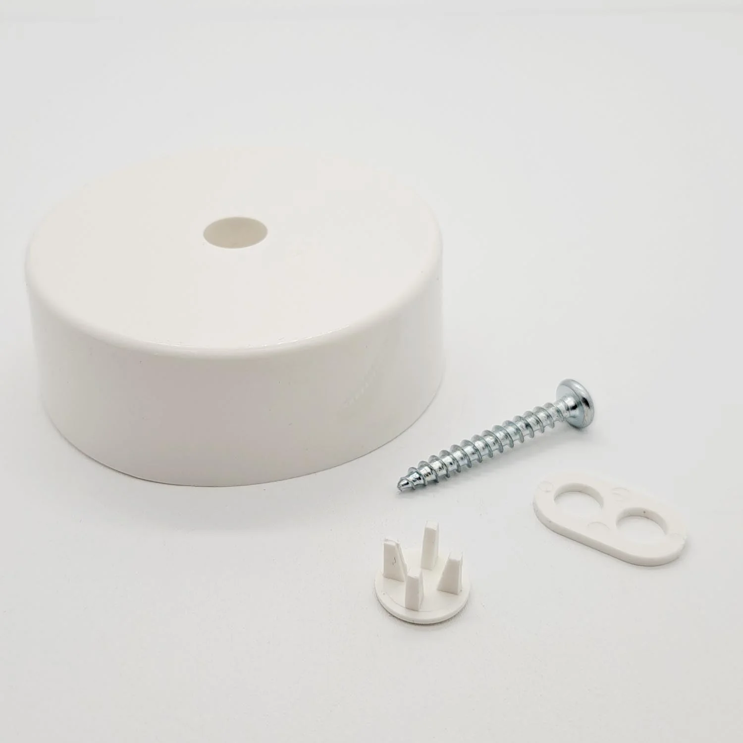 Junction Box Diameter 64 x 23 mm Including Mounting Accessories Surface-Mounted Box Canopy White - Image 3