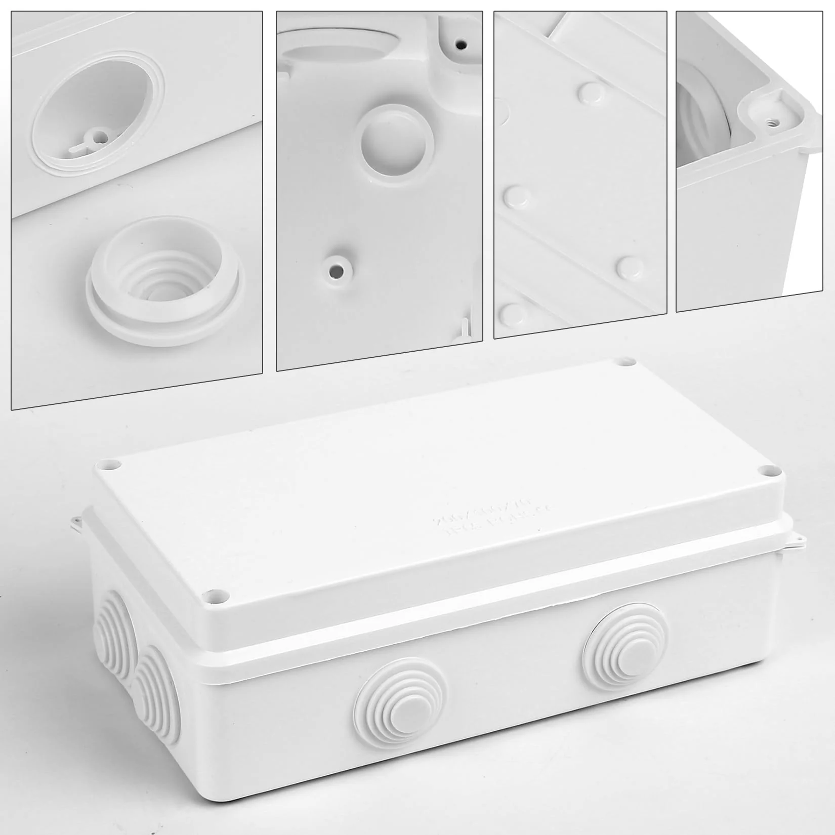 Junction Box Waterproof Junction Box Outdoor Waterproof ABS Junction Box White Surface-Mounted Electrical Box Junction Box Cable Junction Box 200 x 100 x 70 mm - Image 4