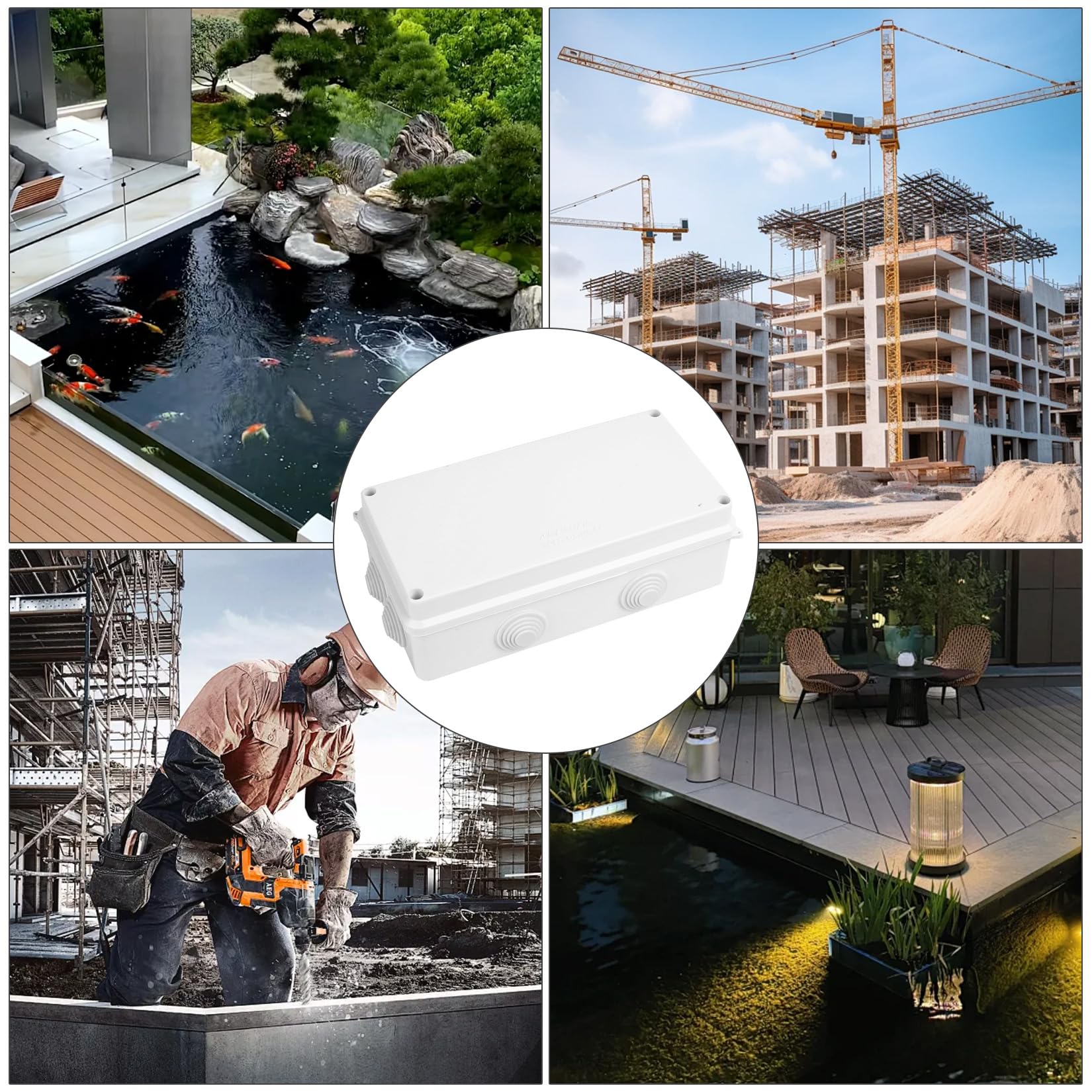 Junction Box Waterproof Junction Box Outdoor Waterproof ABS Junction Box White Surface-Mounted Electrical Box Junction Box Cable Junction Box 200 x 100 x 70 mm - Image 6
