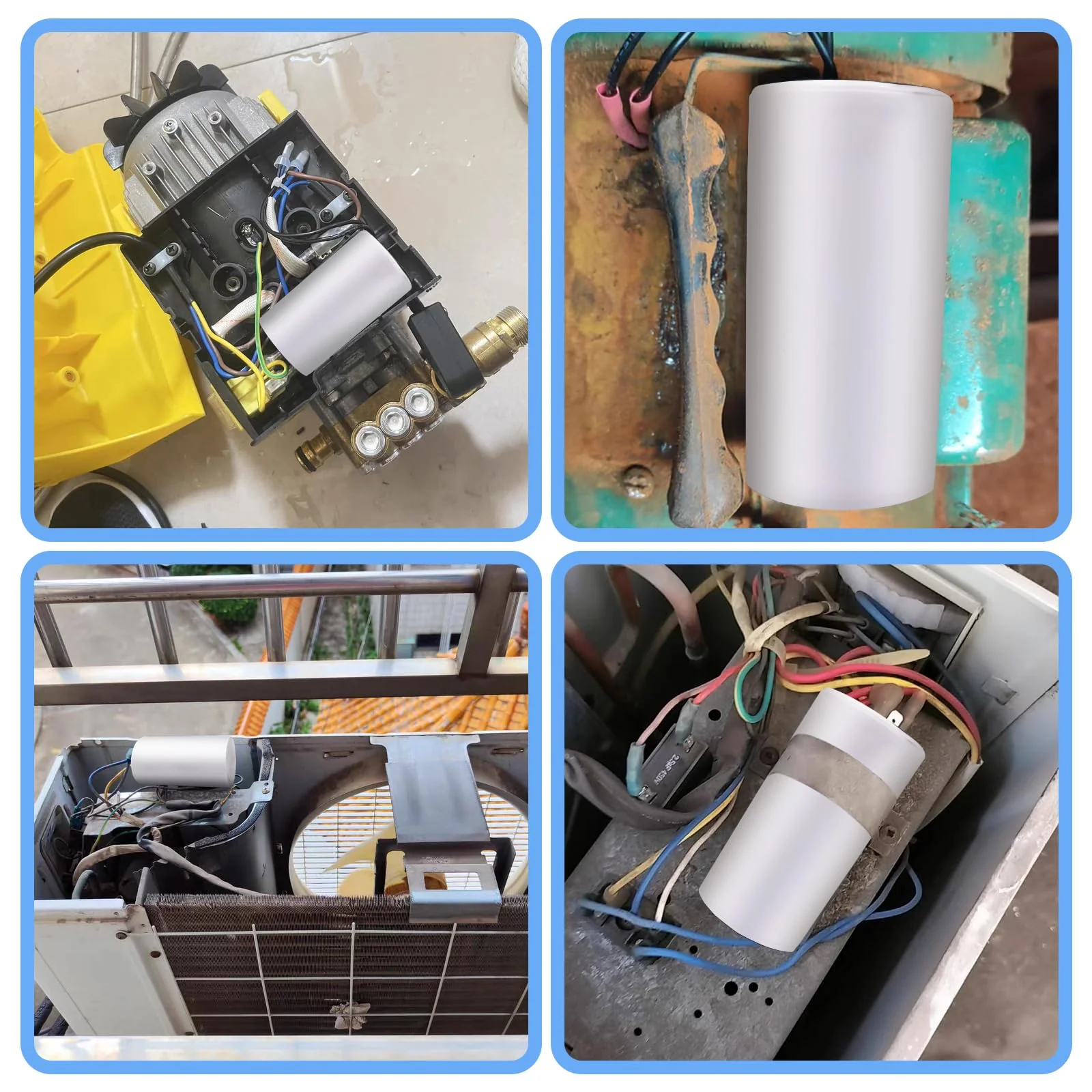 JUNUNDJING CBB60 450V 2.5uF 50/60HZ Starting Capacitor with 15 cm Extension Wire, Motor Operating Capacitor, AC Motor Capacitor, for Household Appliances such as Electric Motors and Air Conditioners - Image 7