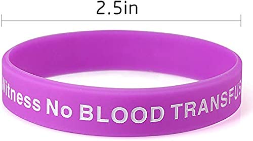JW.org No Blood Medical Alert Flexible Silicone Wristband-5 pcs-Rainbow - Image 5