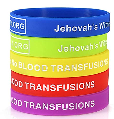 JW.org No Blood Medical Alert Flexible Silicone Wristband-5 pcs-Rainbow - Image 6