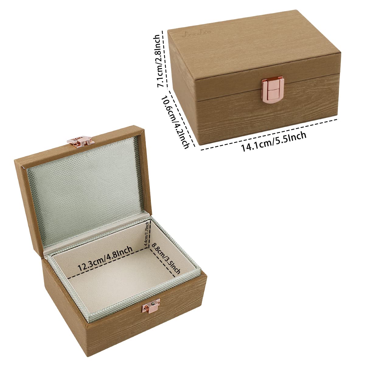JXE JXO Faraday Box, Faraday Key Fob Protector, Faraday Cage, RFID Key Fob Protector, Key Fob Signal Blocker Box, Faraday Box for Key Fob(Mini Imitation Wood) Mini Imitation Wood - Image 4