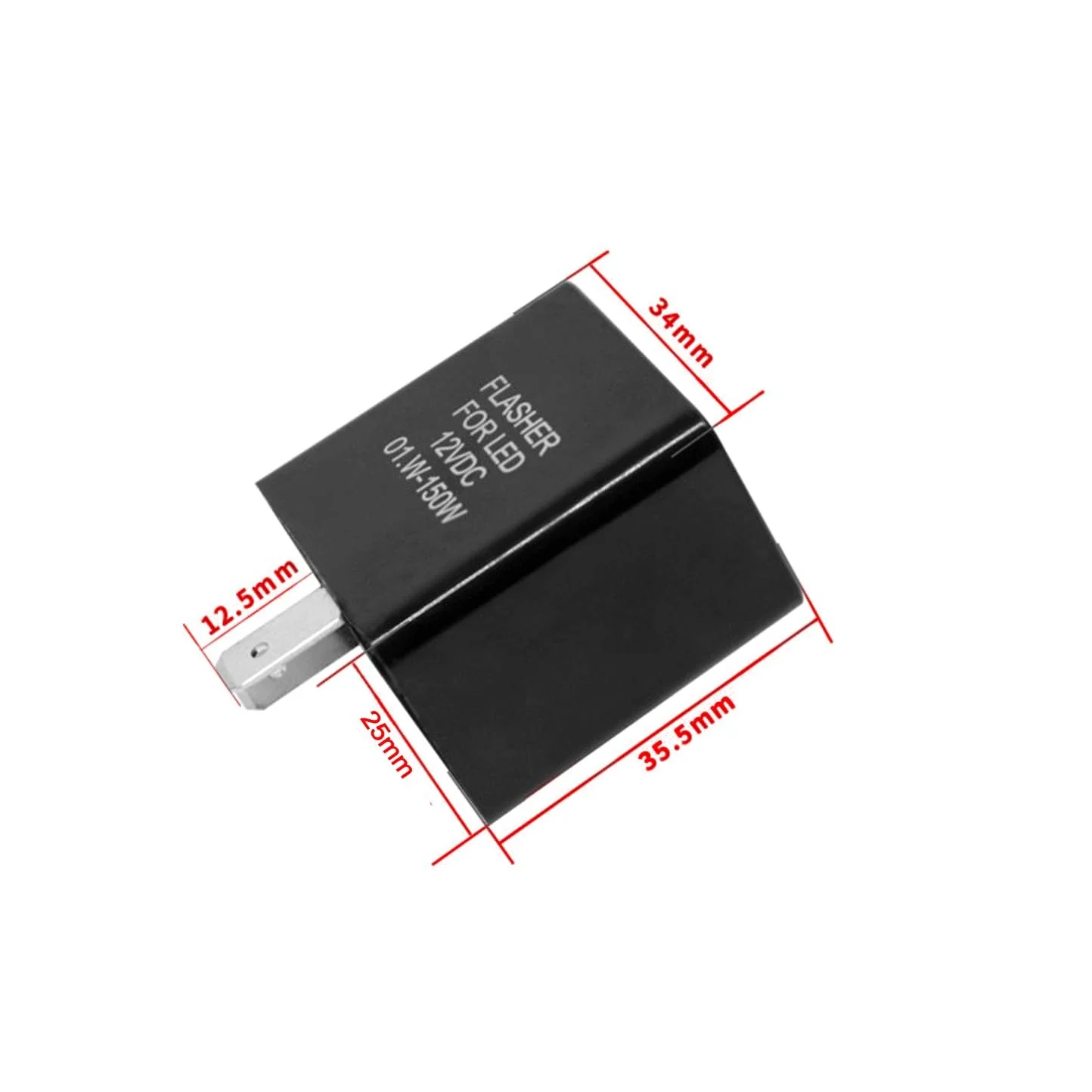 JZK 12V 2 Pin LED Motorcycle Load Indicator - Turn Signal Blinker Relay with Fix Electronic Control - Image 3