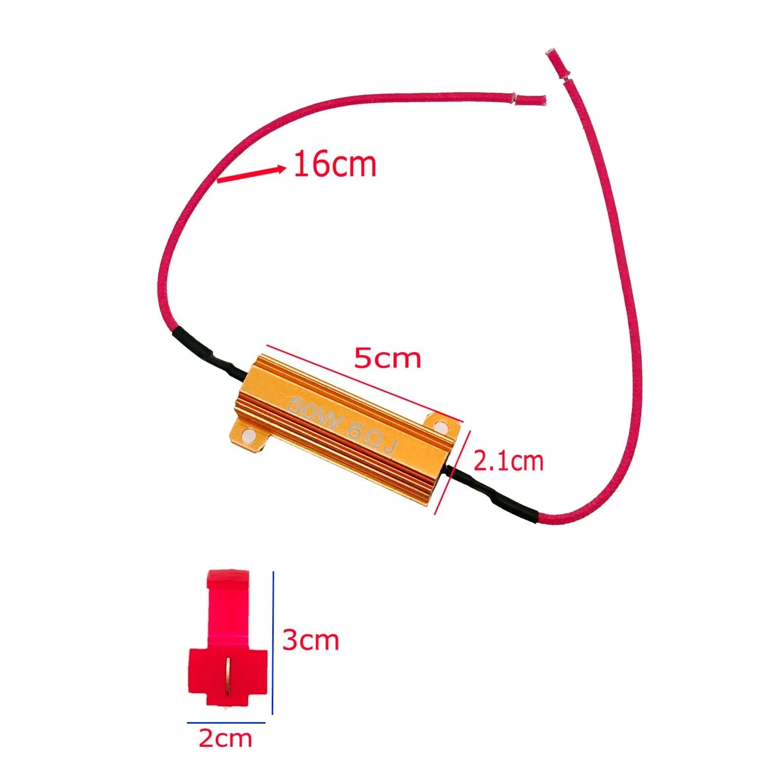 JZK 2 x 50W 6 Ohm Load Resistors to Fix Flashing Signal Faults - Image 2