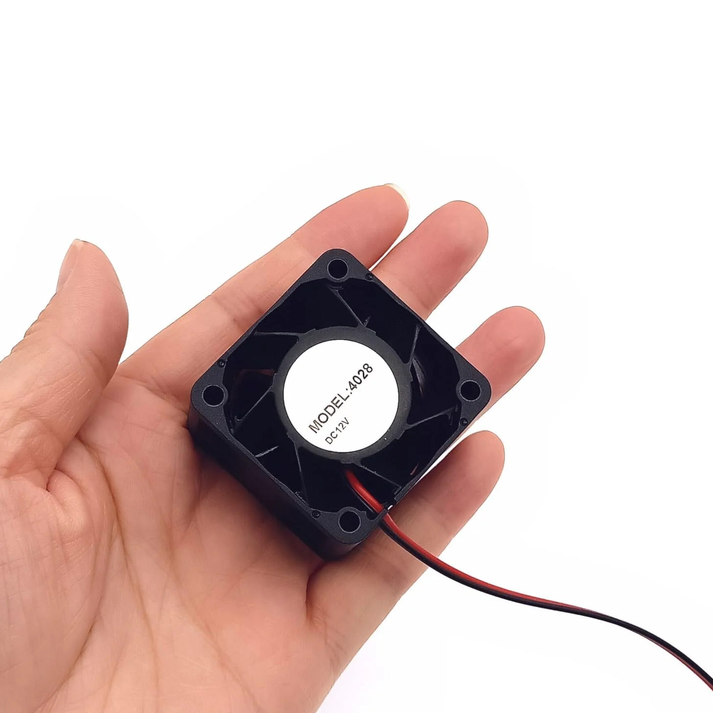 JZK 40 x 40 x 28 mm DC 12 V Mini Cooling Fan 40 mm with 2-Pin Plug, 15000 rpm, 0.27 A, 4028 Ball Bearing Small Brushless DC Fan 4 cm for Cooling or Ventilation, 3D Printer Fan - Image 4