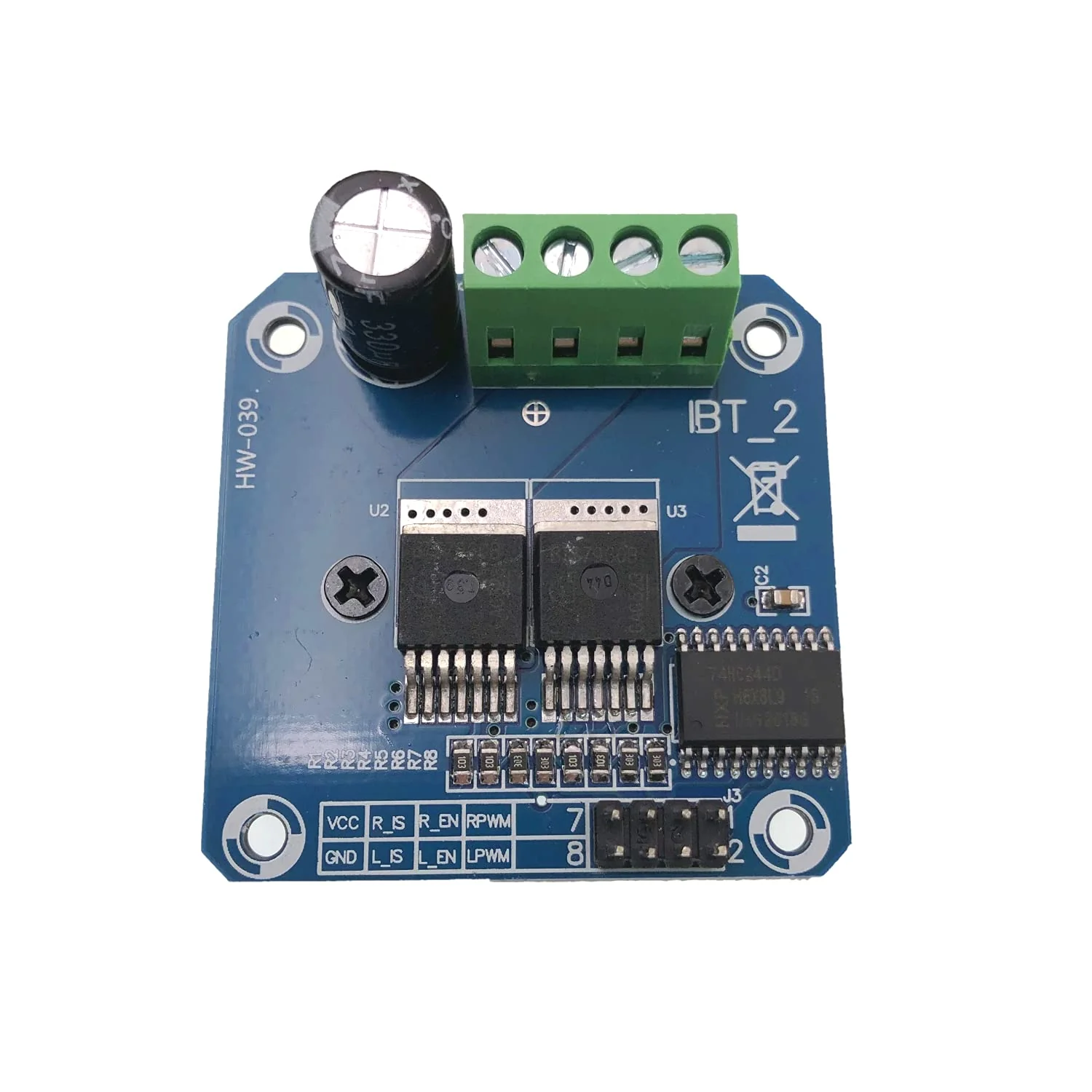 JZK BTS7960B 43A High Performance Double DC Stepper Motor Driver Module Board H-Bridge PWM for Smart Car - Image 2