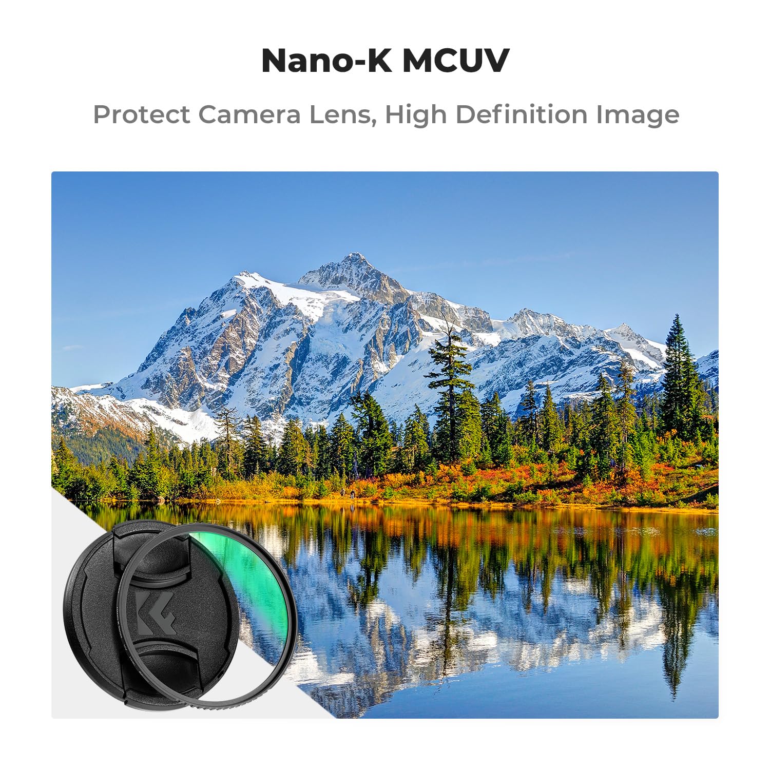 K&F Concept 49mm MC UV Lens Protection Filter with Lens Cap Cleaning Cloth Optical Glass Ultra Slim 18 Multi-Layer Coatings Camera Lens UV Filter (K-Series) - Image 2