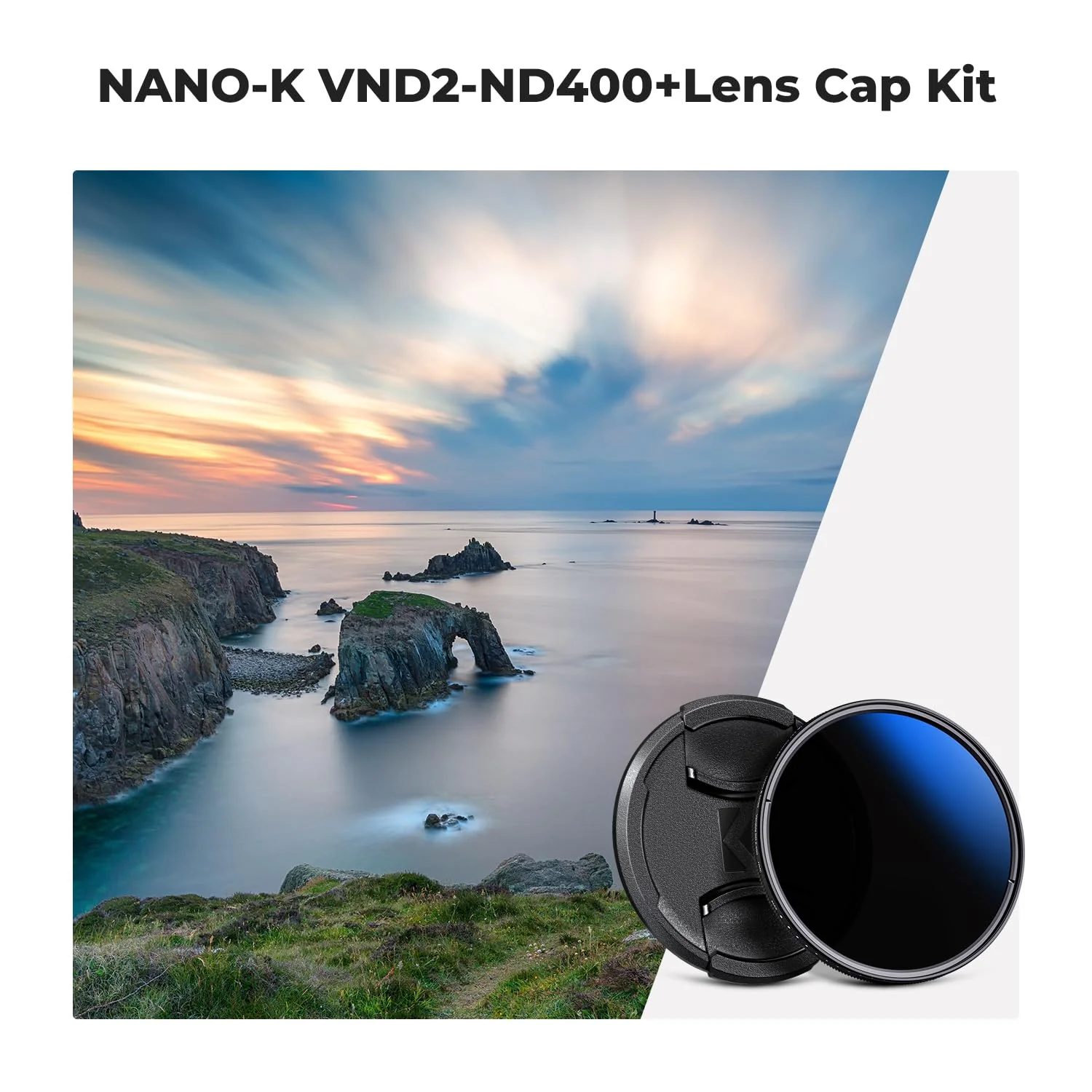 K&F Concept 52mm Variable ND Camera Lens Filter ND2-ND400 (1-9 Stops) + Filter Cap + Cleaning Cloth 18 Multi-Layer Coatings Adjustable Neutral Density Ultra Slim Lens Filter (K-Series) - Image 2