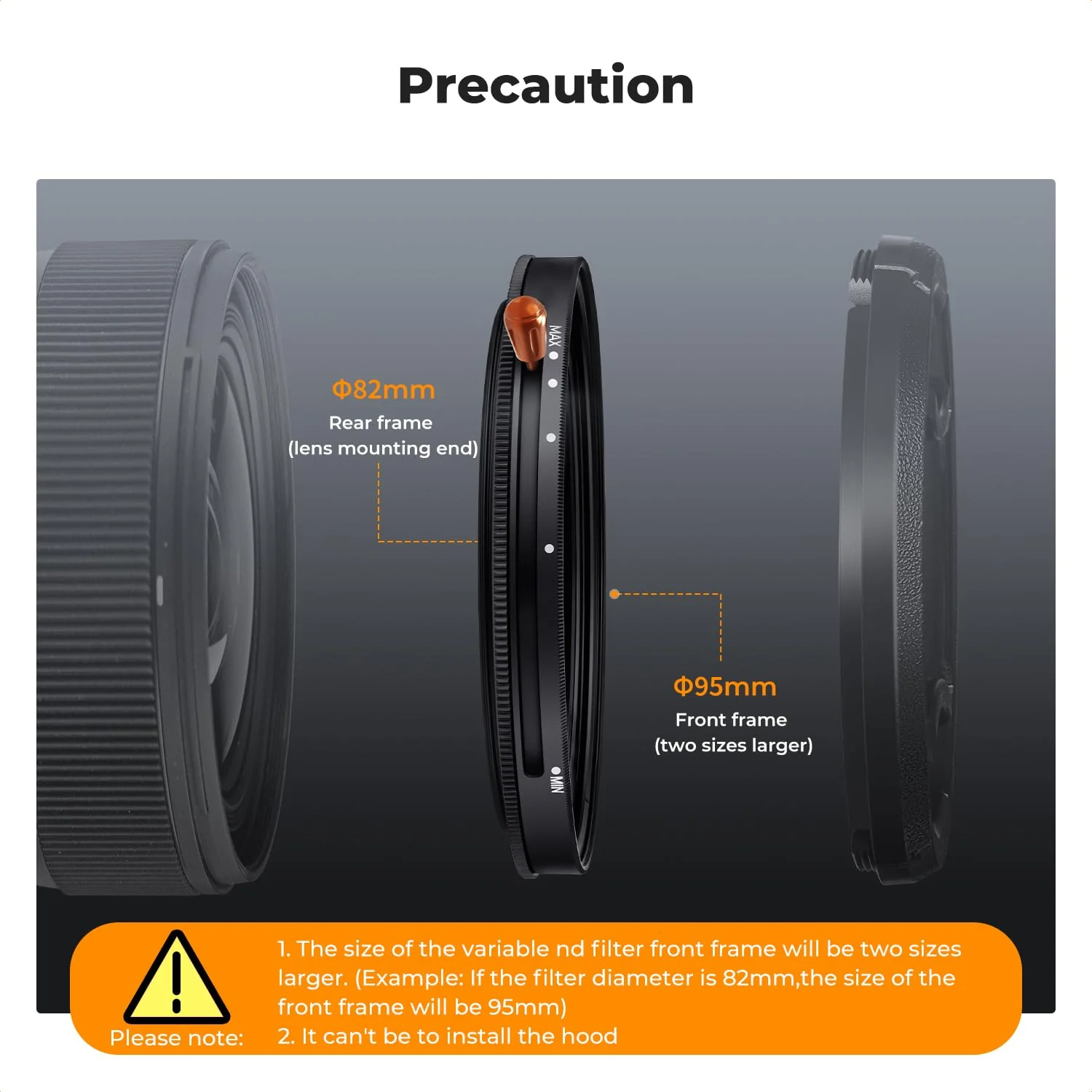 K&F Concept 55mm Variable Fader ND2-ND32 ND Filter and CPL Circular Polarizing Filter 2 in 1 for Camera Lens No X Spot Waterproof Scratch Resistant (Nano-X Series) - Image 7