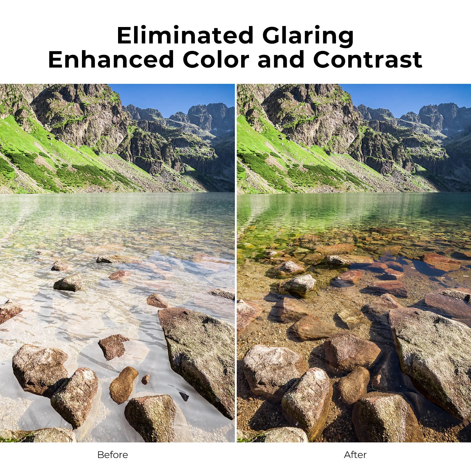 K&F Concept 58mm Circular Polarizer Filter Ultra-Slim 18 Multi-Coated Optical Glass Circular Polarizing Filter for Camera Lenses with Cleaning Cloth (K Series) - Image 5