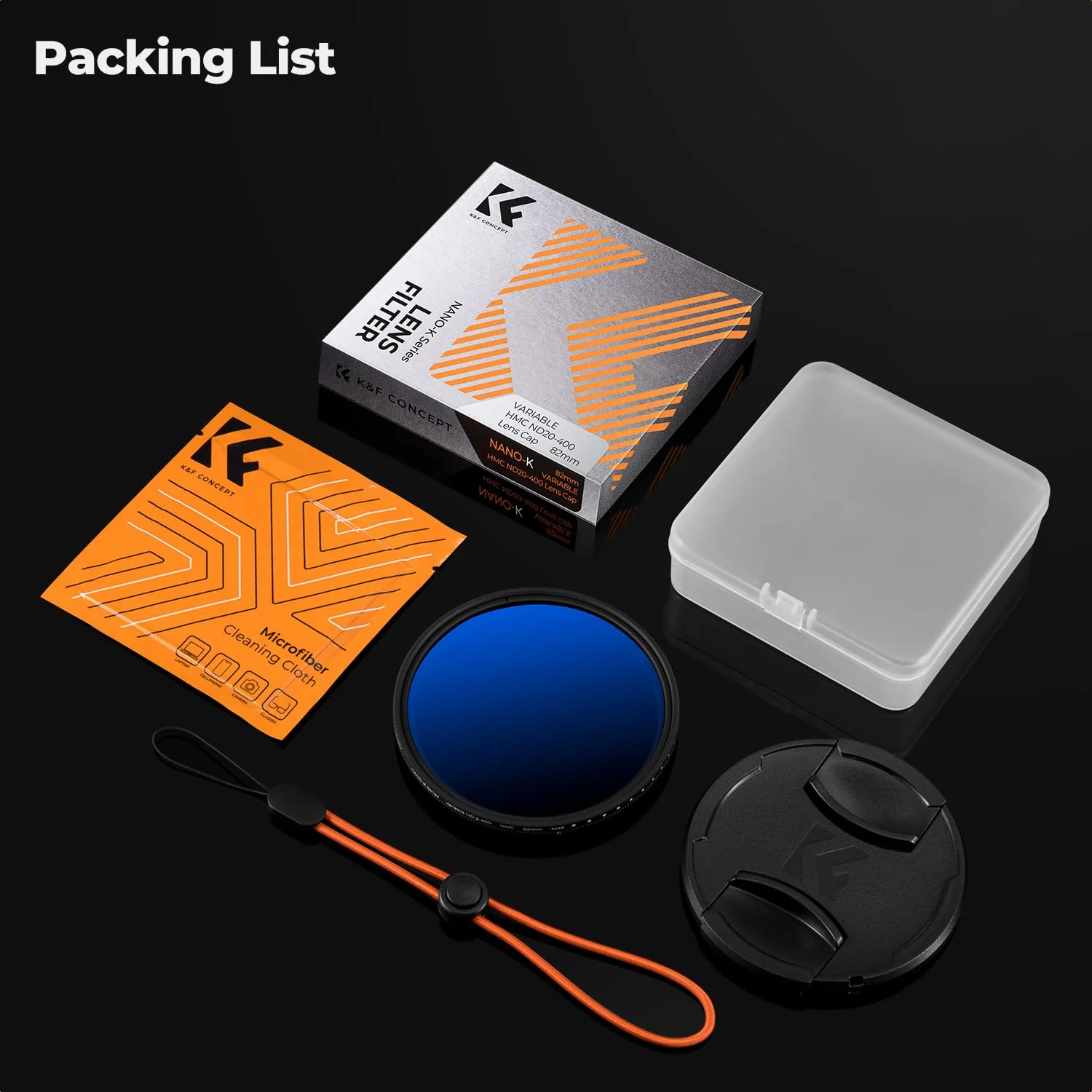 K&F CONCEPT 58mm Variable ND Camera Lens Filter ND2-ND400 (1-9 Stops) + Filter Cap + Cleaning Cloth 18 Multi-Layer Coatings Adjustable Neutral Density Ultra Slim for Camera Lenses(K-Series) - Image 7
