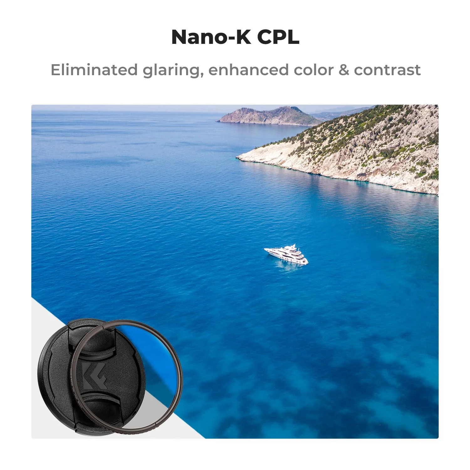 K&F Concept 67mm Circular Polarizer Filter with Lens Cap Cleaning Cloth Optical Glass Ultra Slim 18 Multi-Layer Coatings Polarizing Filter for Camera Lens (K-Series) - Image 2