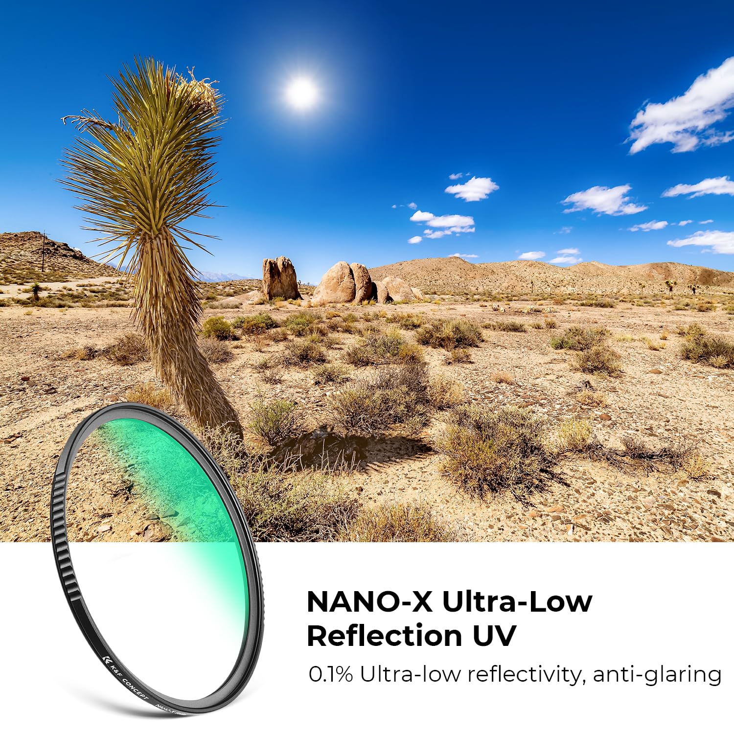 K&F Concept 67mm Ultra-Low Reflectivity MCUV Lens Protection Filter 28 Multi-Layer Coatings Ultra-Slim HD Waterproof Scratch Resistant Lens UV Filter (Nano-X Series) - Image 2