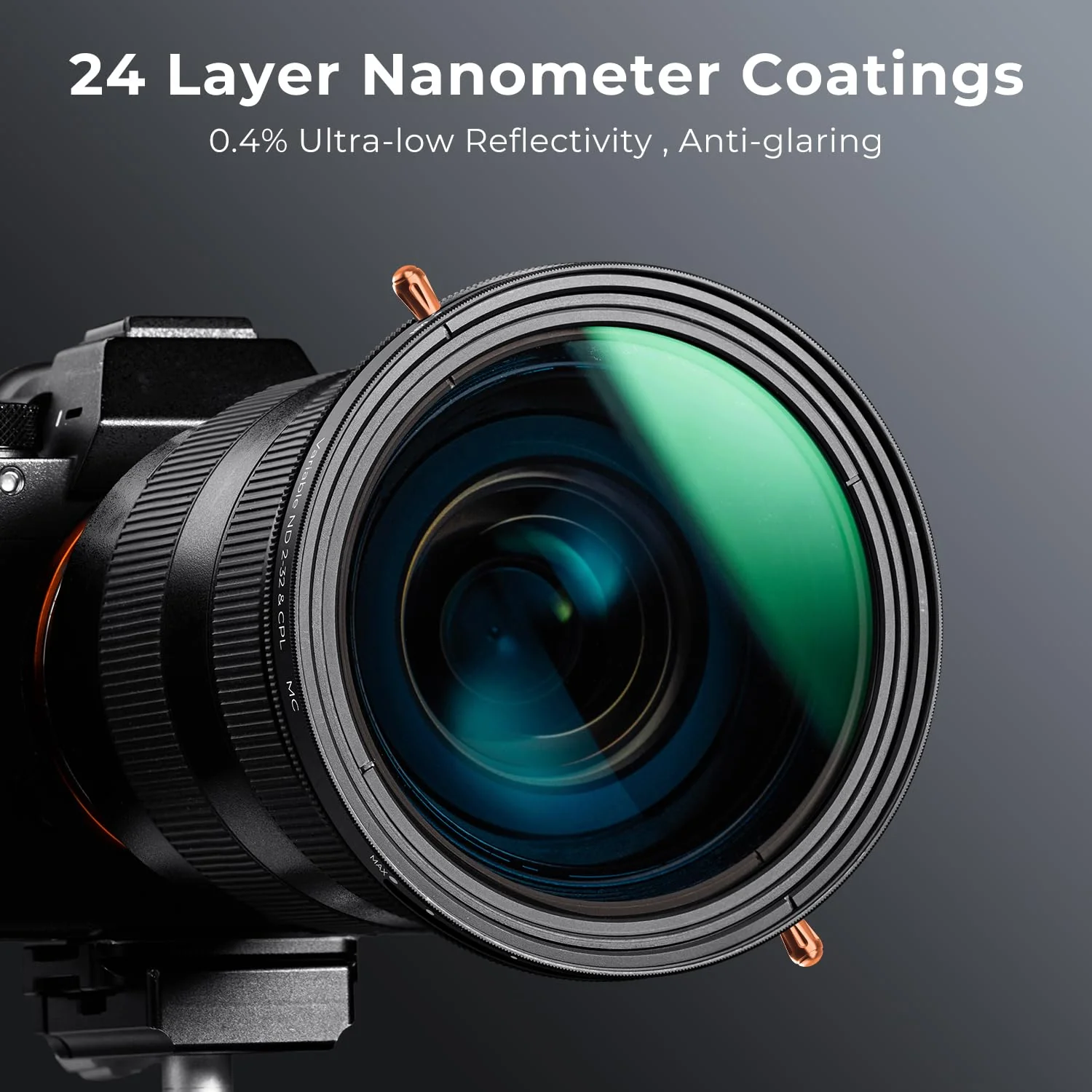 K&F Concept 67mm Variable Fader ND2-32 ND Filter and CPL Circular Polarizing Lens Filter in 1 for Camera Lens Waterproof Neutral Density Polarizer Filter (Nano-D Series) - Image 6