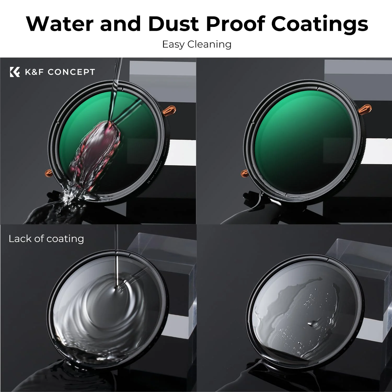 K&F Concept 67mm Variable Fader ND2-32 ND Filter and CPL Circular Polarizing Lens Filter in 1 for Camera Lens Waterproof Neutral Density Polarizer Filter (Nano-D Series) - Image 7