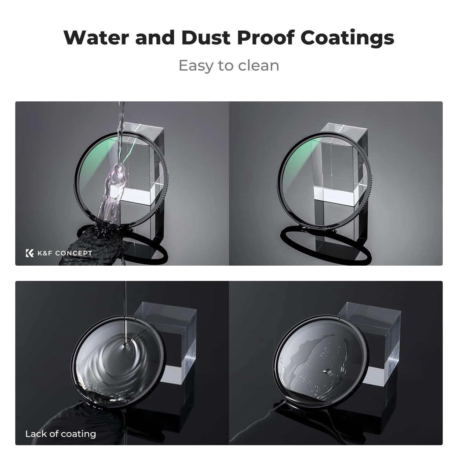 K&F Concept 77mm MC UV Protection Filter Shockproof Tempered Optical Glass with 28 Multi-Layer Coatings HD/Waterproof/Scratch Resistant for Camera Lens (Nano-X Series) - Image 6