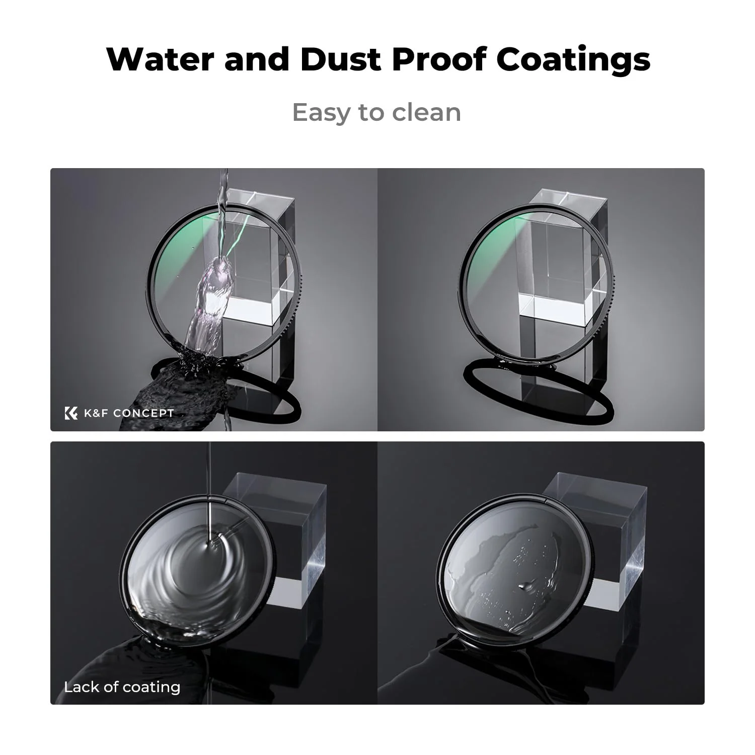 K&F CONCEPT 82mm MC UV Lens Protection Filter with Filter Cap Cleaning Cloth Optical Glass Ultra Slim 28 Multi-Layer Coatings Camera Lens UV Filter (Nano-X Series) - Image 5