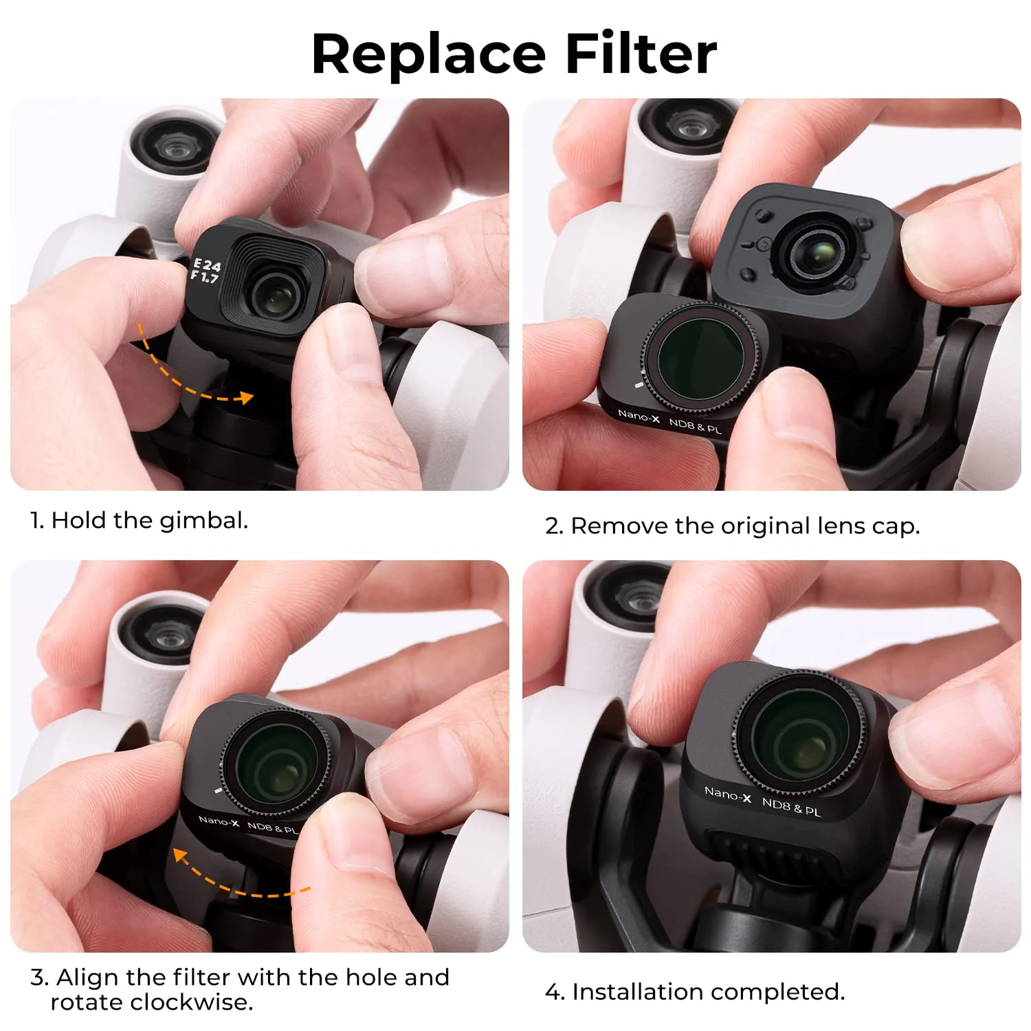 K&F Concept Mini 3/Mini 3 Pro Circular Polarizers CPL Filter Compatible with DJI Mini 3 /Mini 3 Pro Drone CPL Filter with 28 Multi-Coated - Image 5