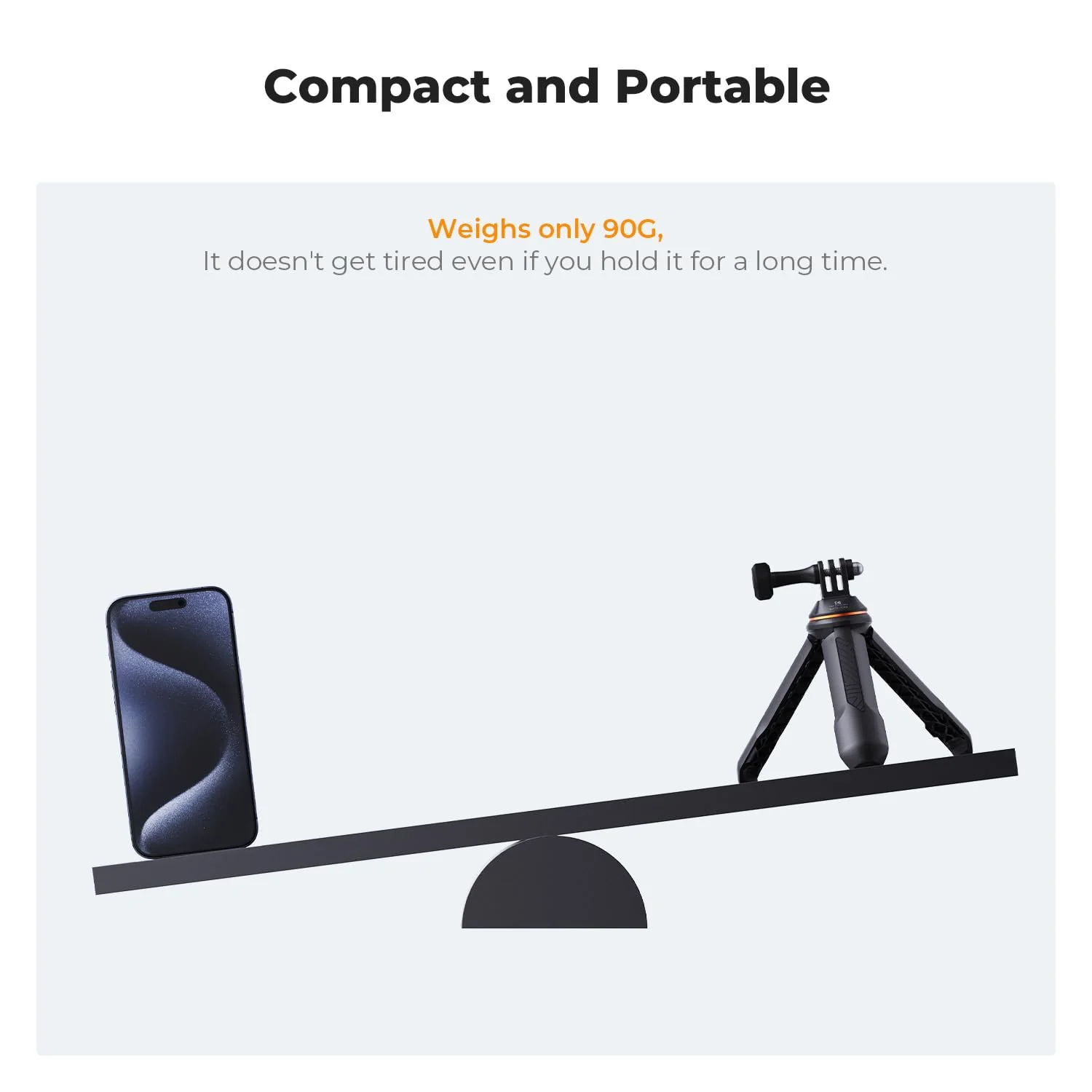 K&F Concept Selfie Stick for GoPro, Portable Gopro Tripod Extendable Gopro Stick Gopro Vlog Tripod Stand for GoPro Hero 13 12 11 10 9/Max/DJI OSMO/Insta 360 AKASO Action Camera. Dark - Image 5