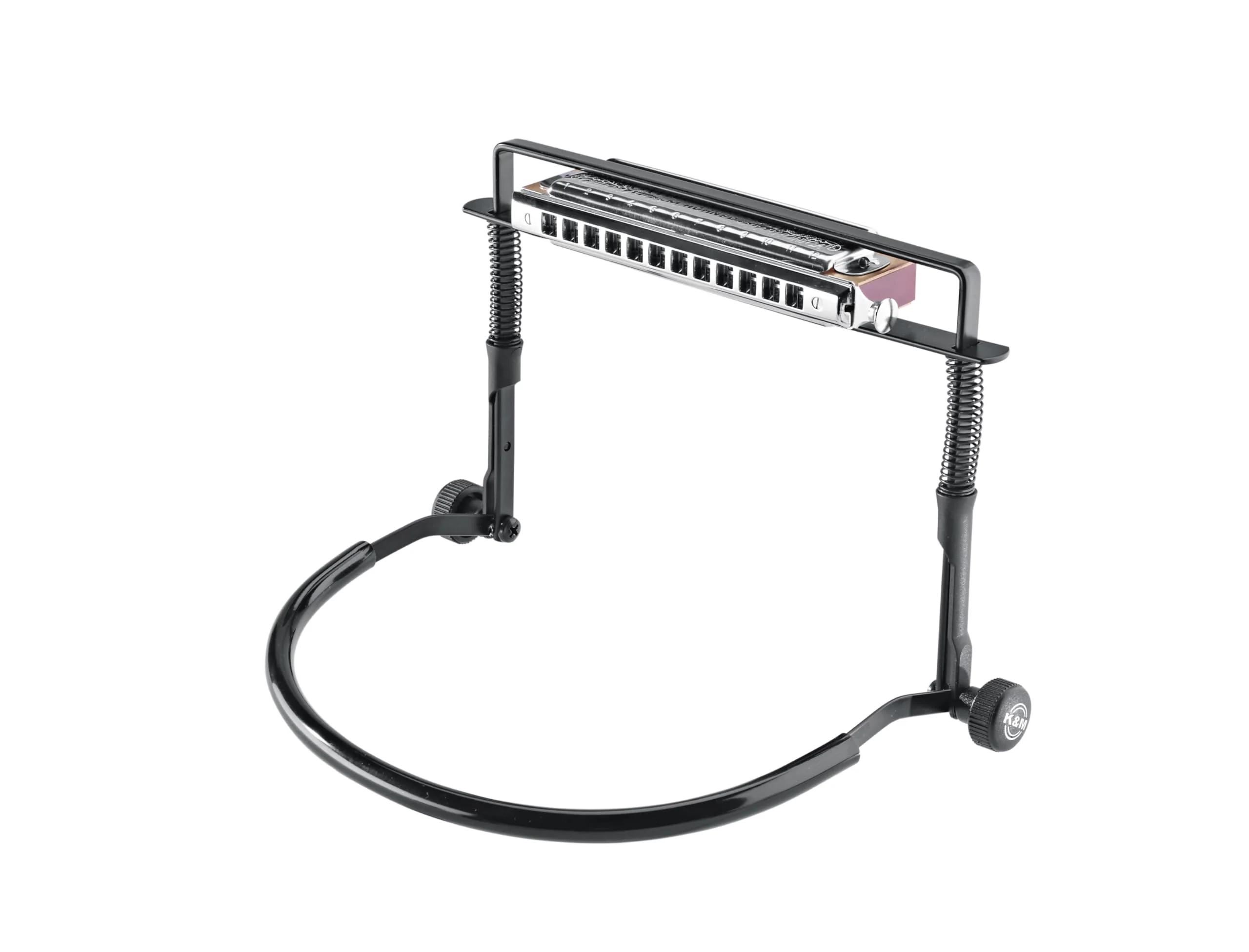 K&M Konig & Meyer 16415.000.55 Harmonica Holder - Industry Standard - Hands Free Harp Neck Brace - Sturdy Adjustable Frame - Professional Grade for all Musicians - German Made - Black 16415.000.55 (1 Pack) - Image 3
