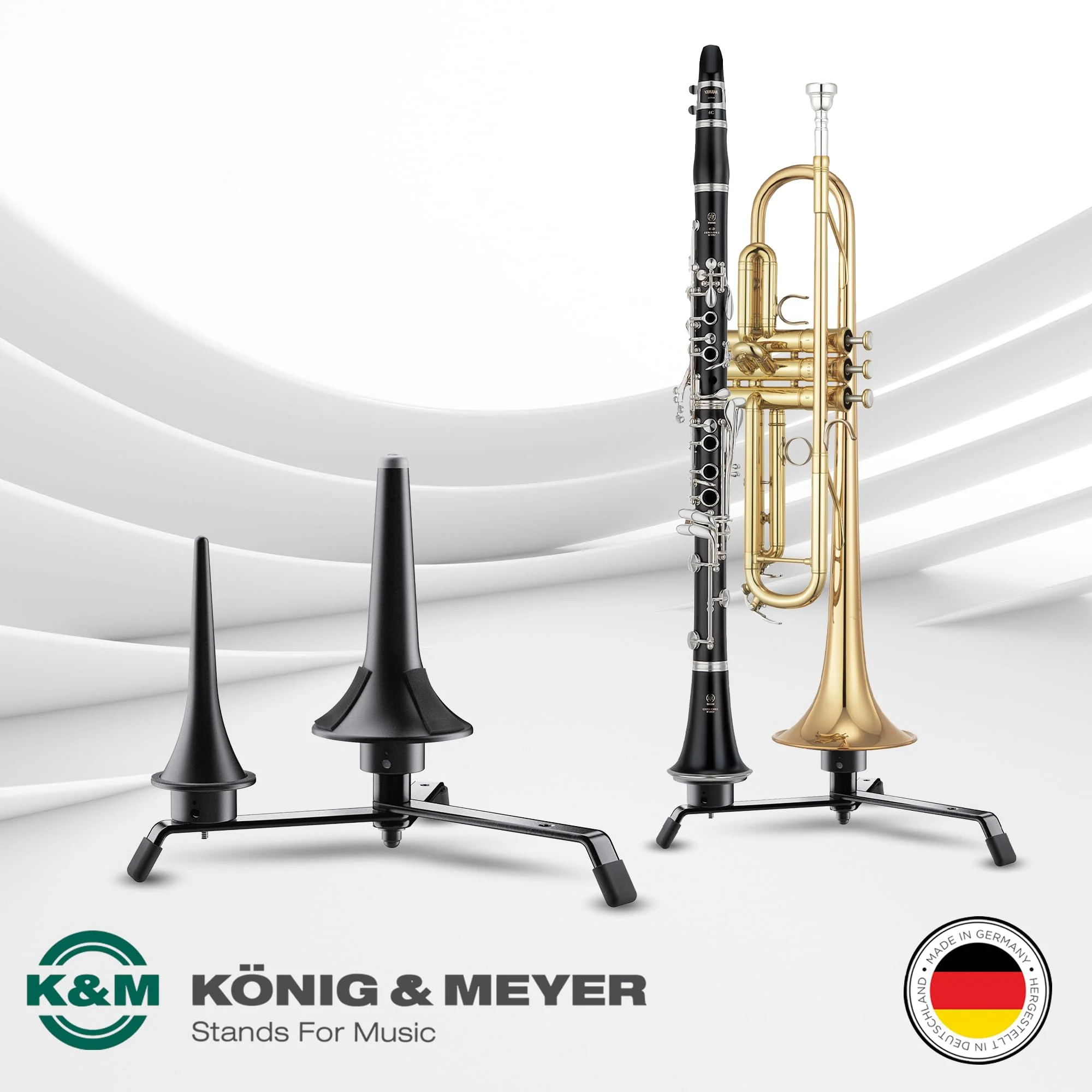 K&M Konig & Meyer Peg Base | Black Peg Base for Woodwind Musical Instruments | Versatile Clarinet Stand that Accommodates up to Four Pegs | Wobble Free Foldable Flute Stand Made of Steel | 0.6kg - Image 4