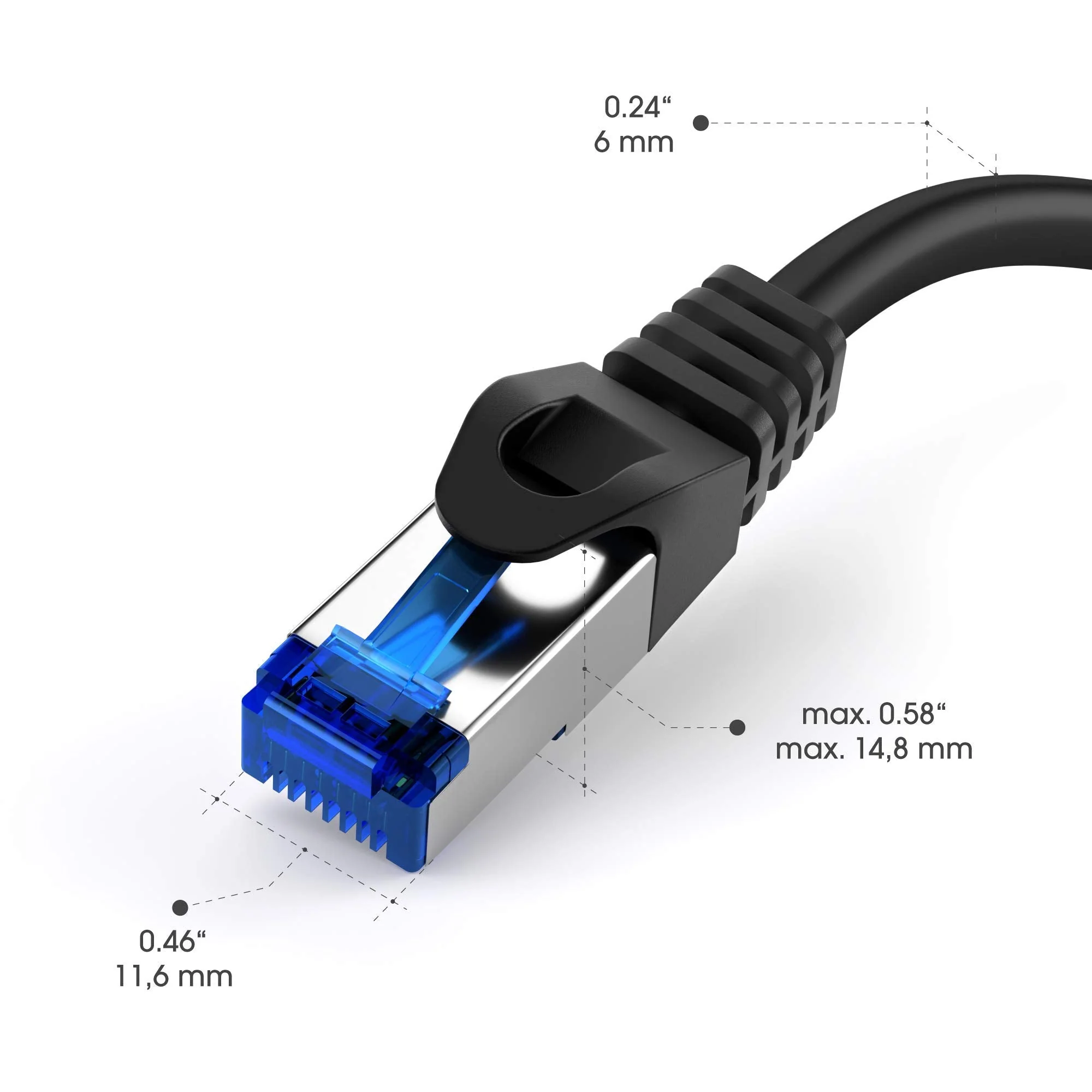 KabelDirekt – 10 m – Network Cable, Ethernet, LAN & Patch Cable (Transfers Maximum Fibre Optic speed and is Suitable for Gigabit Networks, Switches, Routers, Modems with RJ45 Input, silver). 1 Pack 10m - Image 2