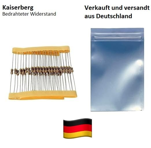 Kaiserberg 4.7k Ω Ohm Resistors (Pack of 10) - 1/4W Carbon Film, ±5% Tolerance - Ideal for DIY Electronics Projects - Image 2