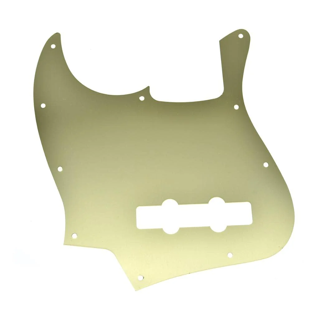 KAISH 10-Hole Metal Anodized Aluminium J Bass Style Pick Guard Modern Style Bass Pickguard for USA/Mexico Jazz J Bass Gold Gold-1 - Image 4