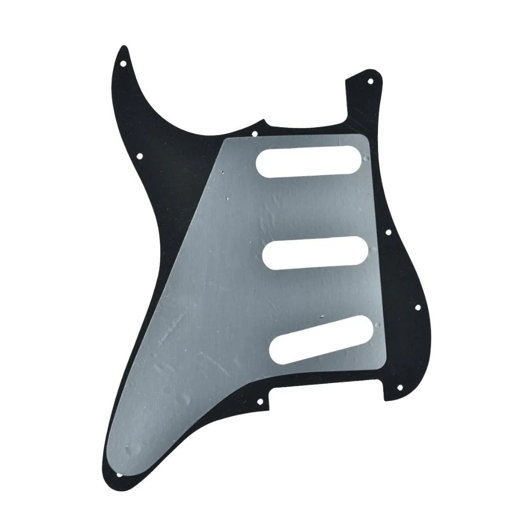 KAISH 11 Hole ST/Strat Style Pickguard SSS Pick Guard for USA/Mexico Stratocaster/Strat Black 3 Ply - Image 3
