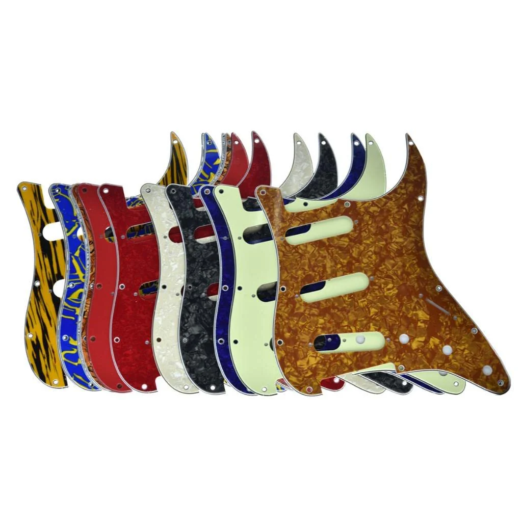 KAISH 11 Hole ST/Strat Style Pickguard SSS Pick Guard for USA/Mexico Stratocaster/Strat Black 3 Ply - Image 4