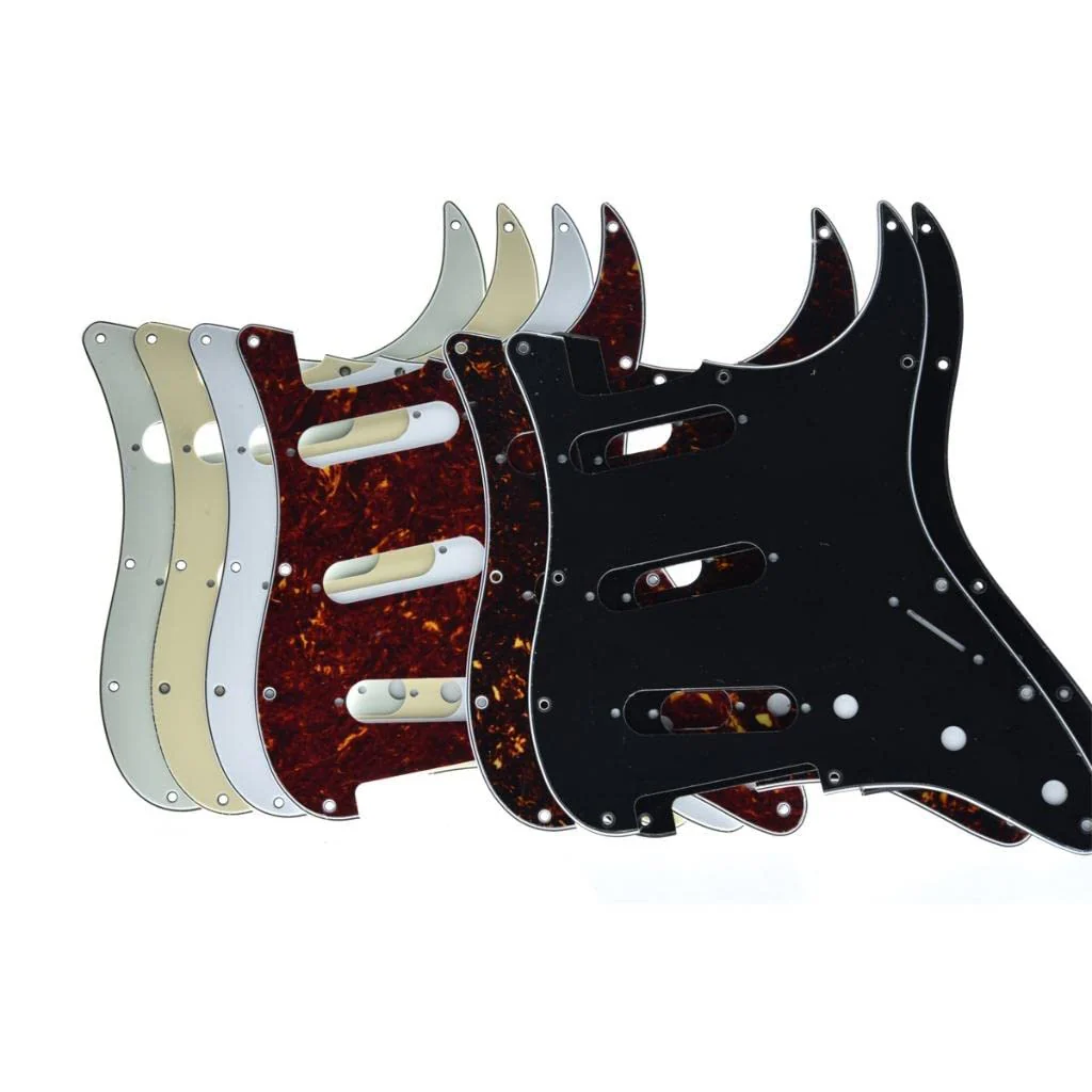 KAISH 11 Hole ST/Strat Style Pickguard SSS Pick Guard for USA/Mexico Stratocaster/Strat Black 3 Ply - Image 6