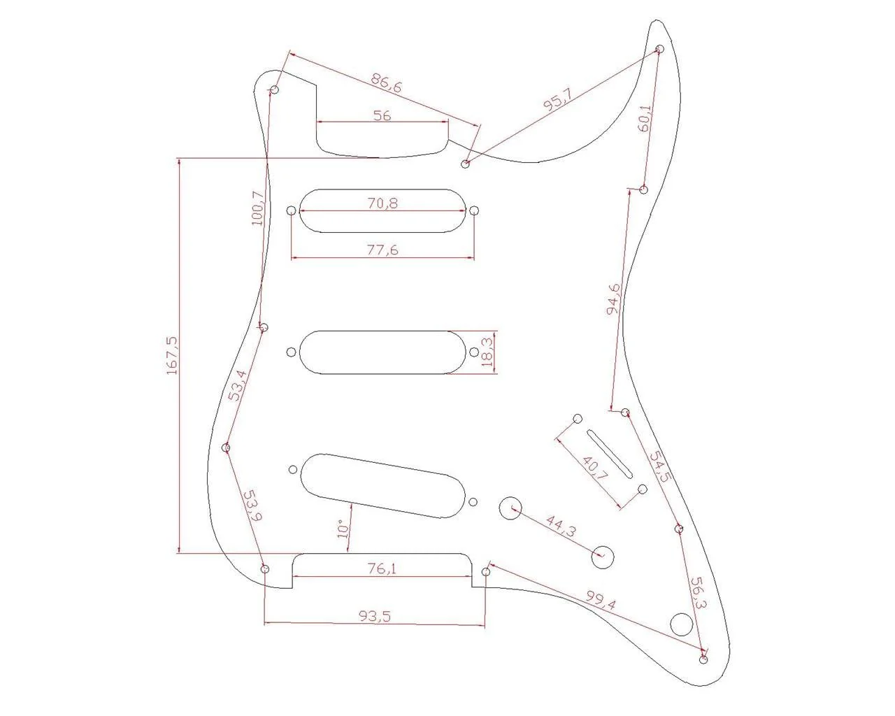KAISH 11 Hole ST/Strat Style Pickguard SSS Pick Guard with ST Back Plate Tremolo Trem Cover for Stratocaster/Strat Made in USA/Mexico Vintage Tortoise - Image 2