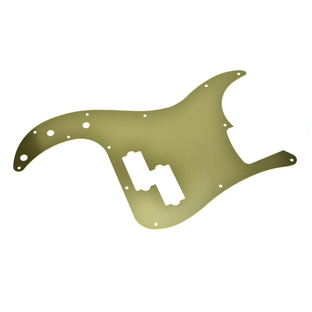 KAISH 13-Hole Metal Aluminium Anodized P Bass Style Pickguard American Modern Style Standard Bass Pick Guard for Precision P Bass Gold Right Handed Version - Image 4