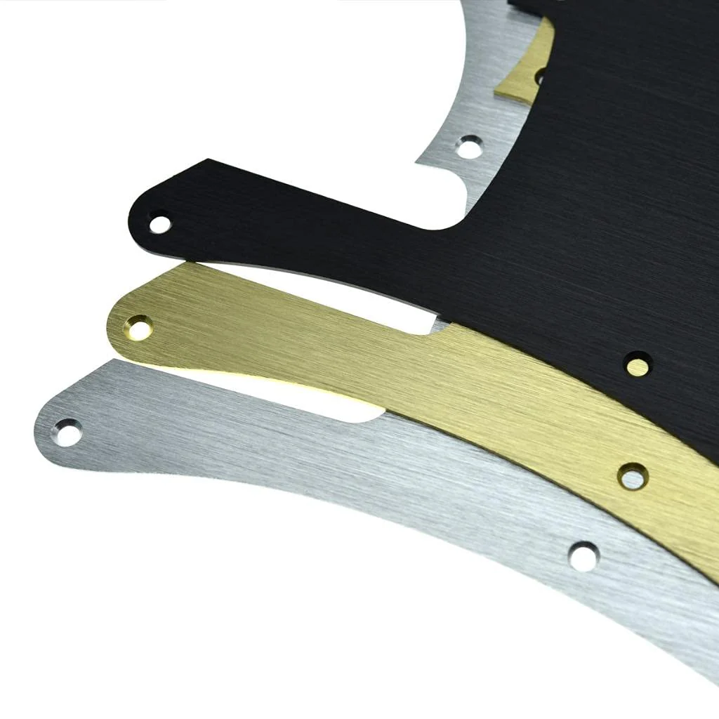 KAISH 13-Hole Metal Aluminium Anodized P Bass Style Pickguard American Modern Style Standard Bass Pick Guard for Precision P Bass Gold Right Handed Version - Image 6