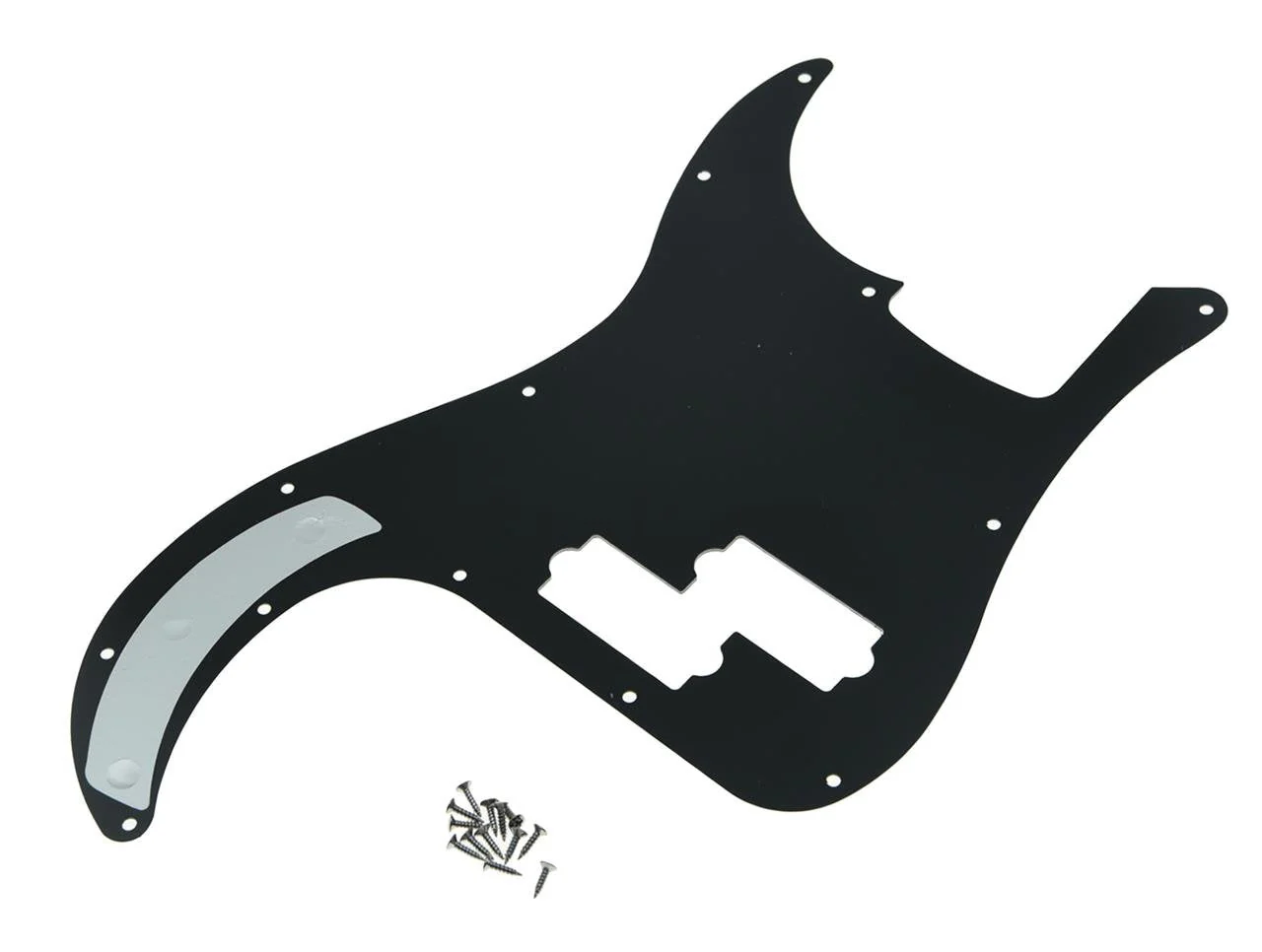 KAISH 13 Hole P Bass Style Pickguard PB Scratch Plate Bass Pickguard for USA/Mexico Precision P Bass Black 3 Ply Black 3 Ply (BWB) - Image 2