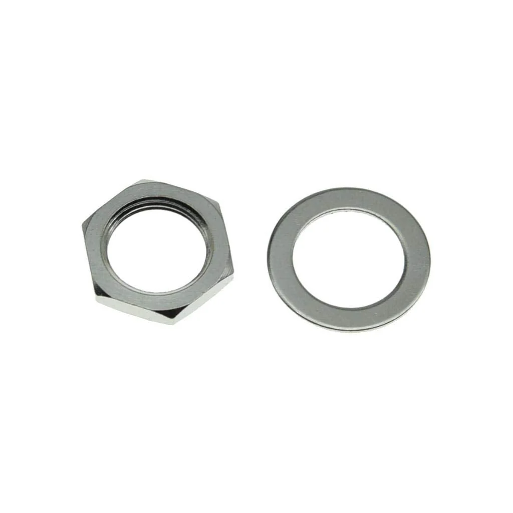 KAISH 20pcs Metric Guitar Input Output Jack Socket Nut and Washer Guitar Jack Nuts for Import Guitars Nickel Metric Thread - Image 2