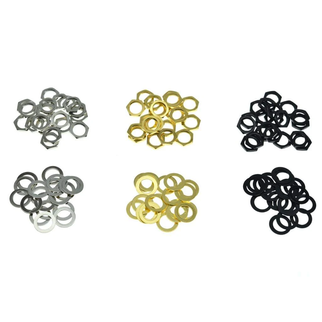 KAISH 20pcs Metric Guitar Input Output Jack Socket Nut and Washer Guitar Jack Nuts for Import Guitars Nickel Metric Thread - Image 5