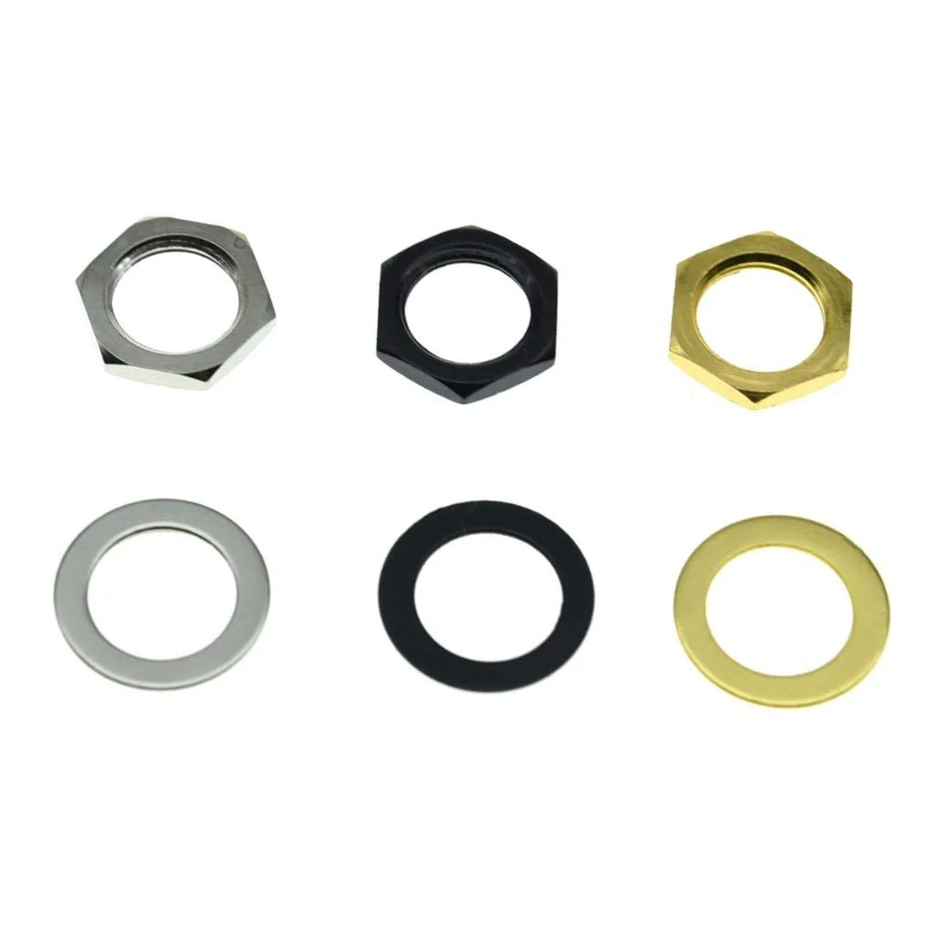 KAISH 20pcs Metric Guitar Input Output Jack Socket Nut and Washer Guitar Jack Nuts for Import Guitars Nickel Metric Thread - Image 6