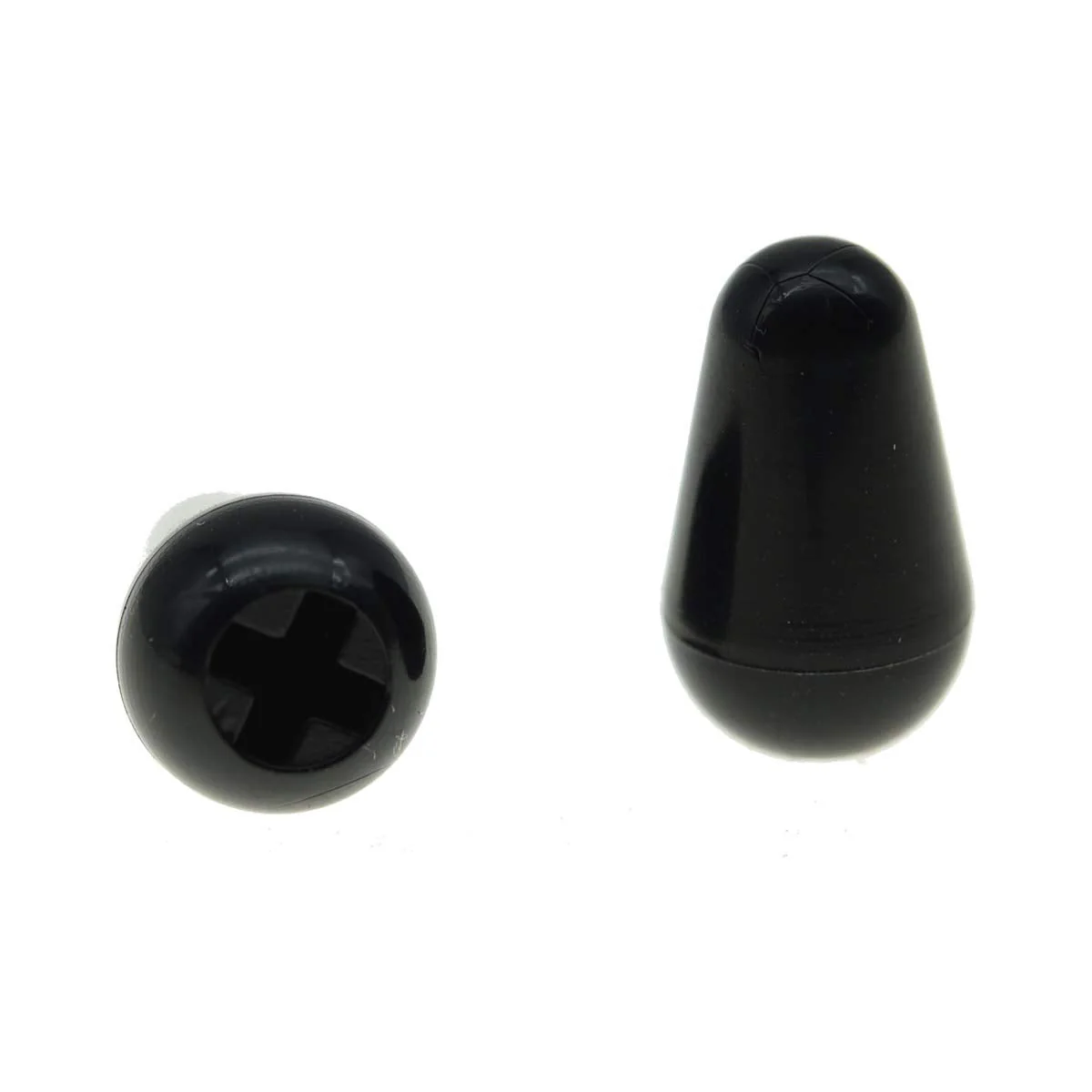 KAISH 2pcs Guitar 5 Way Switch Tip Cap Switch Knob for USA Stratocaster/Strat Black - Image 3