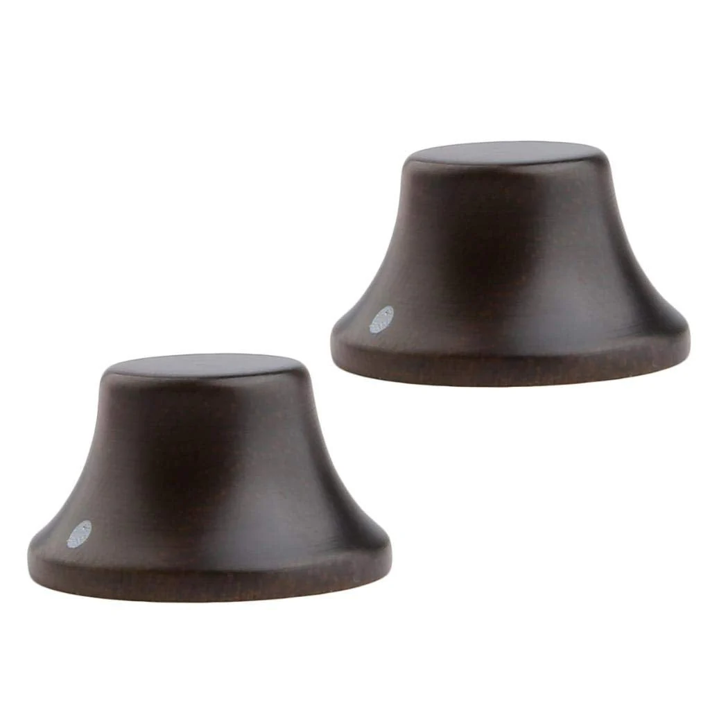KAISH 4-Pack Wood Knobs LP/Strat Style Bell Knobs Guitar Bass Top Hat Wood Knob with Indicator Dot Rose Wood Pack of 4 - Image 3