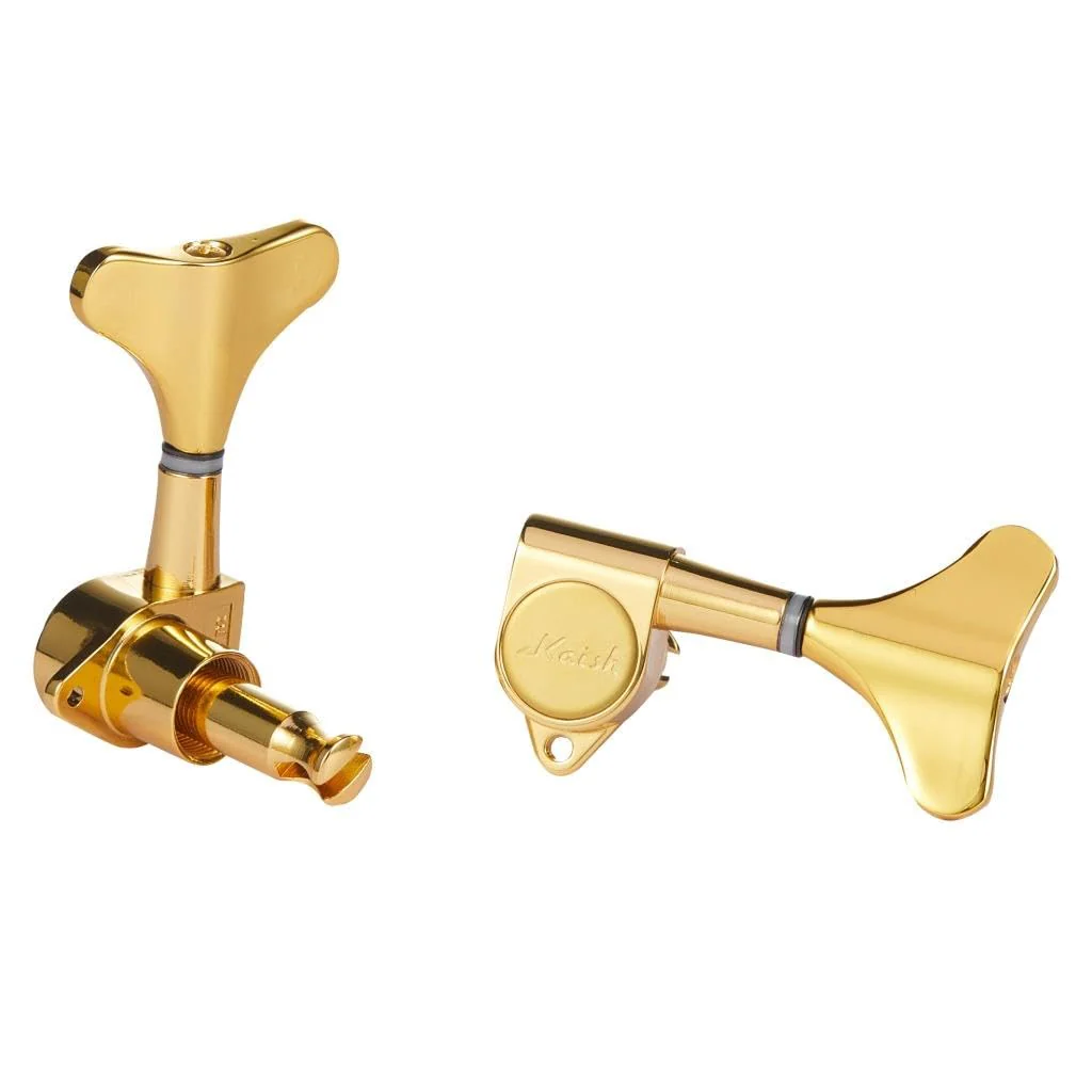 KAISH 4 String 18:1 Sealed Bass Tuners Bass Guitar Tuning Keys Tuning Machine Heads for Ibanez/Yamaha Style Acoustic/Electric Bass Gold 4 String 4R - Image 2