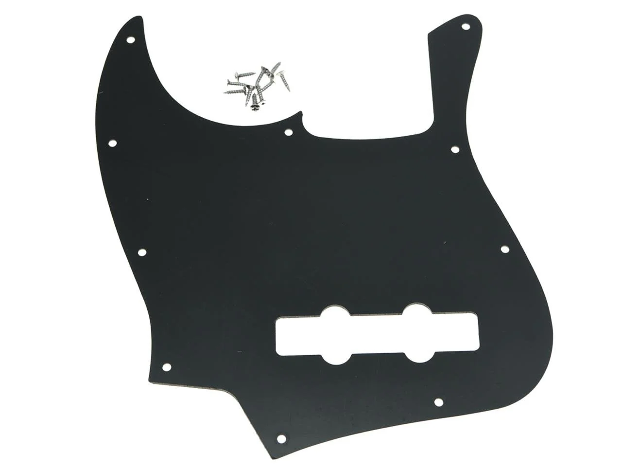KAISH 4 String J Bass Style Pickguard Bass Pick Guard Scratch Plate for USA/Mexico Jazz J Bass Black 3 Ply Black 3 Ply (BWB) - Image 2