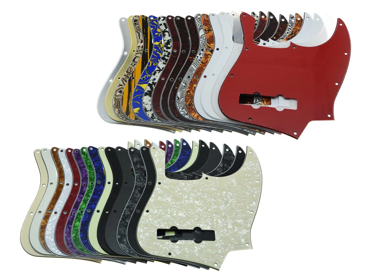 KAISH 4 String J Bass Style Pickguard Bass Pick Guard Scratch Plate for USA/Mexico Jazz J Bass Black 3 Ply Black 3 Ply (BWB) - Image 5