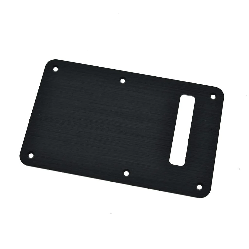 KAISH 6-Hole Metal Aluminum Anodized Modern Style ST/Strat Back Plate Tremolo Trem Cavity Cover for USA/Mexico Stratocaster/Strat Black - Image 3