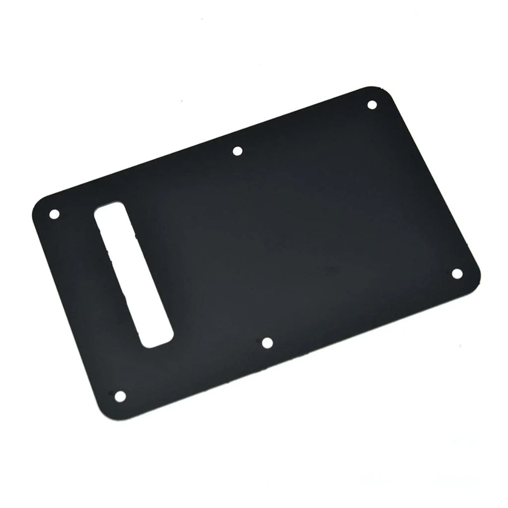 KAISH 6-Hole Metal Aluminum Anodized Modern Style ST/Strat Back Plate Tremolo Trem Cavity Cover for USA/Mexico Stratocaster/Strat Black - Image 4